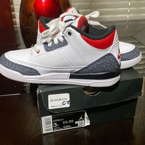 White Fire Red & Black Air Jordan For Boy or Girl